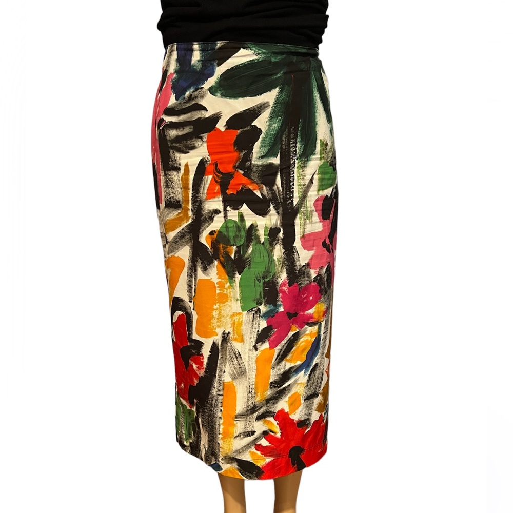 Marni Italy abstract print midi skirt